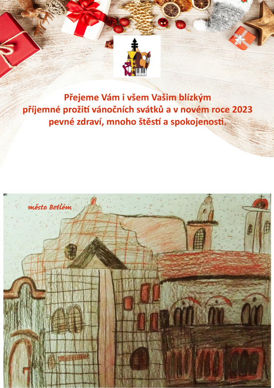 PF vytvořené žáky výtvarného oboru pro nový rok 2023 (VO)